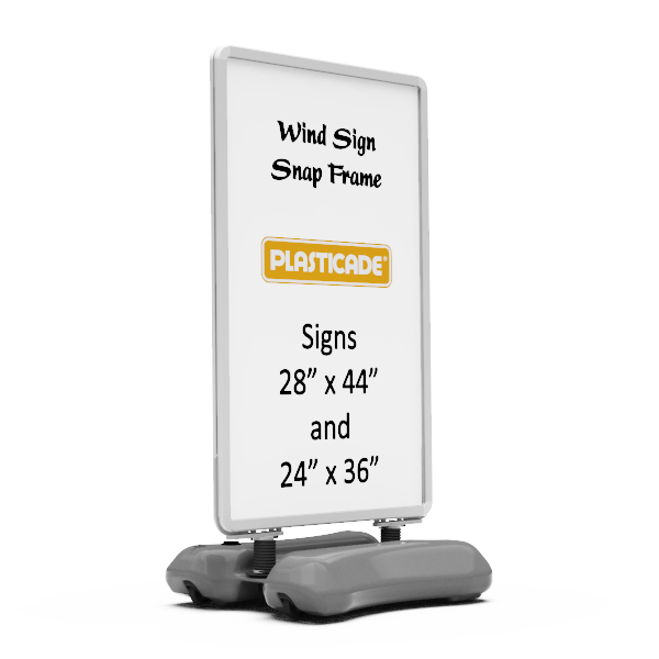 Wind Sign II Snap Frame - Satin Silver 24 inch x36 inch