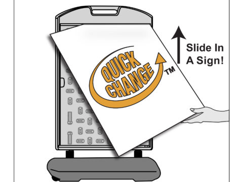 Slide in a sign wind sign