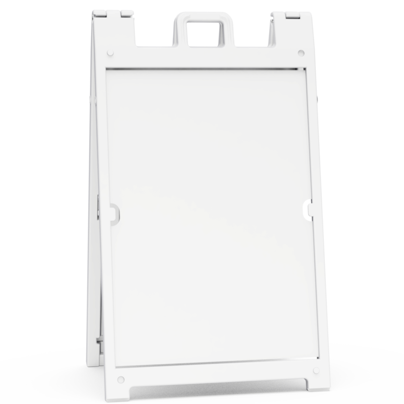 Deluxe Signicade A-Frame Sidewalk Curb Sign with Quick-Change System White 