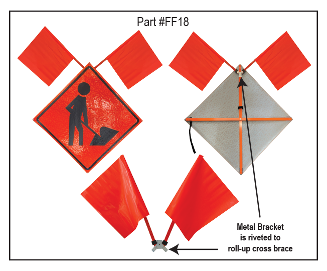 Folding Flag for Roll-Up Signs